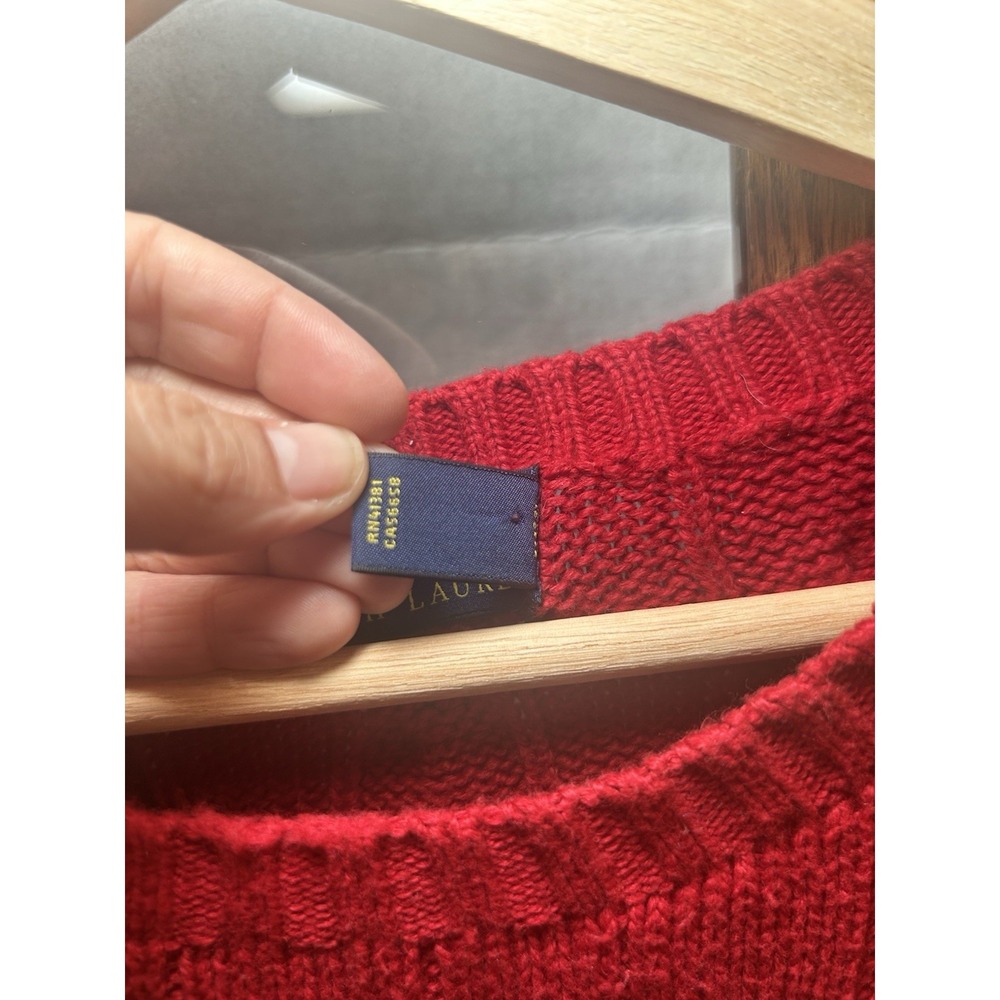 POLO BY RALPH LAUREN PONY MENS RED SWEATER 3XL 100% COTTON BLUE Pony - Picture 5 of 10